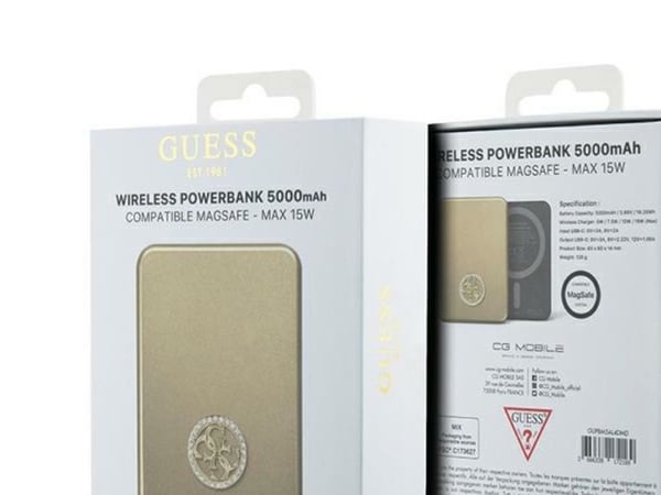 Guess induktiv powerbank 15W GUPBM5AL4DMD 5000 mAh gull MagSafe 4G