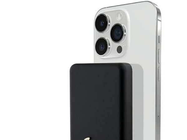 Guess induktiv powerbank 5W GUPBM3ALGSGK 3000 mAh svart MagSafe metall-logo