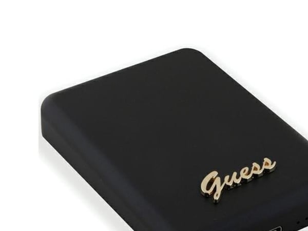 Guess induktiv powerbank 5W GUPBM3ALGSGK 3000 mAh svart MagSafe metall-logo