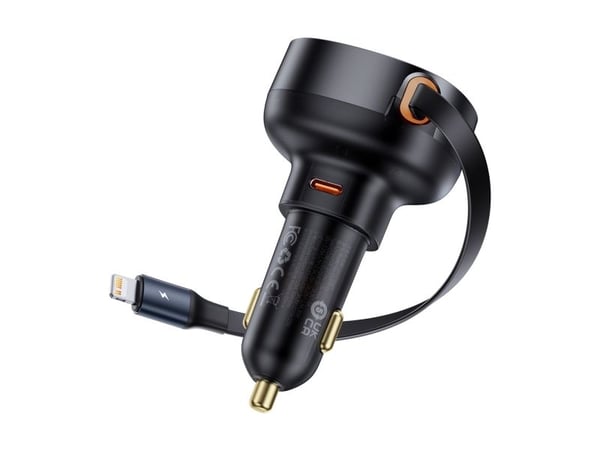 Baseus Enjoyment Pro USB-C (naaras) / Lightning (uros) 60W autolaturi - musta