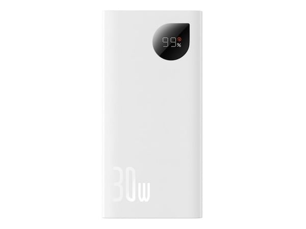 Hurtigladende Power Bank Baseus Adaman2 10000mAh 30W (hvit)