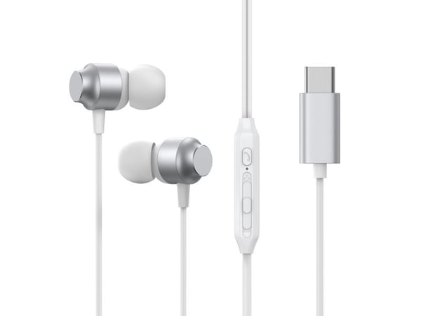 Joyroom in-ear hodetelefoner USB-C, sølv, Jr-Ec06