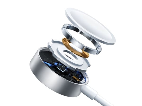Joyroom USB-kabel Joyroom 3-i-1-kabel S-IW008 USB-A / magnetisk lader, USB-C, Lightning 1,2m hvit