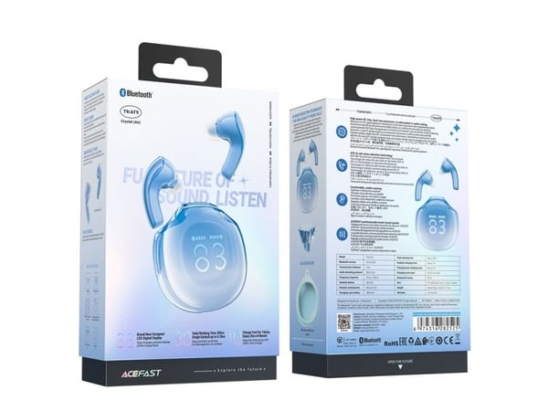 Acefast T9 Bluetooth 5.3 trådlösa in-ear hörlurar - blå