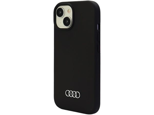 Audi silikonetui iPhone 15 6,1" sort hardcase AU-LSRIP15-Q3/D1-BK