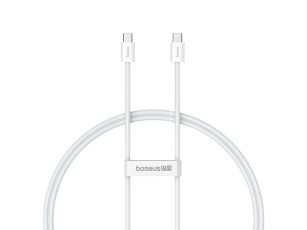 USB-kabel Baseus USB-C til USB-C 1 m hvit (6932172648800)