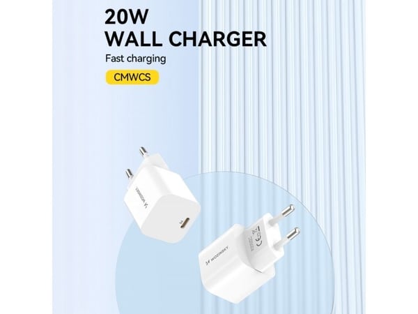 Wozinsky vegglader CMWCS USB-C PD 20W - hvit