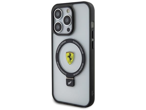 Ferrari FEHMP15LUSCAH iPhone 15 Pro 6,1" transparent hardcase med ringstativ 2023 Collection MagSafe