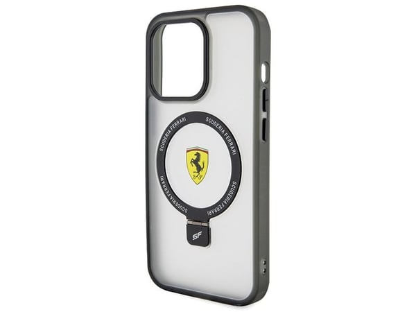 Ferrari FEHMP15LUSCAH iPhone 15 Pro 6,1" transparent hardcase med ringstativ 2023 Collection MagSafe