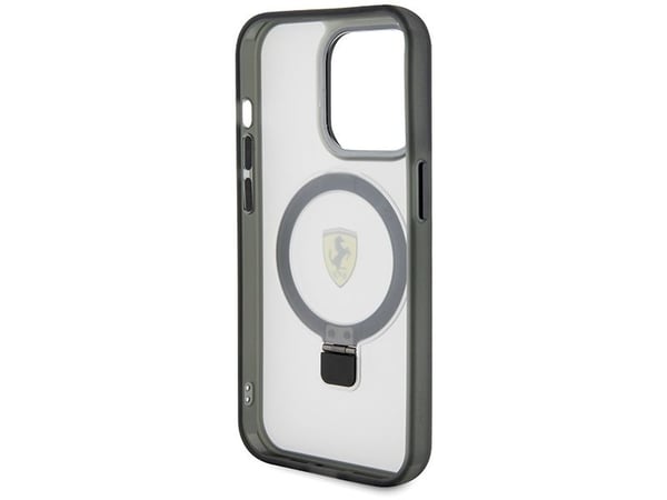 Ferrari FEHMP15LUSCAH iPhone 15 Pro 6,1" transparent hardcase med ringstativ 2023 Collection MagSafe