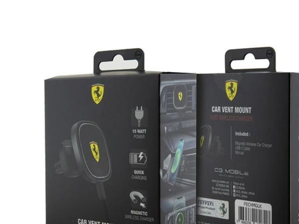 Ferrari nice. induksjon FECHMGLK 15W for rutenett svart/svart 2023 Collection MagSafe