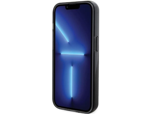 Karl Lagerfeld KLHMP15LHMRSKHK hardcase med ringstativ til iPhone 15 Pro 6.1" - svart/svart - MagSafe