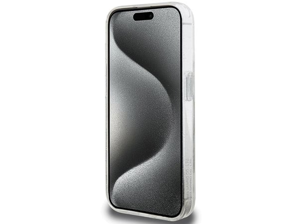 Karl Lagerfeld KLHMP15SHMRSKHHH iPhone 15 6.1" valkoinen/valkoinen kovakotelo Ring Stand Karl Head MagSafe