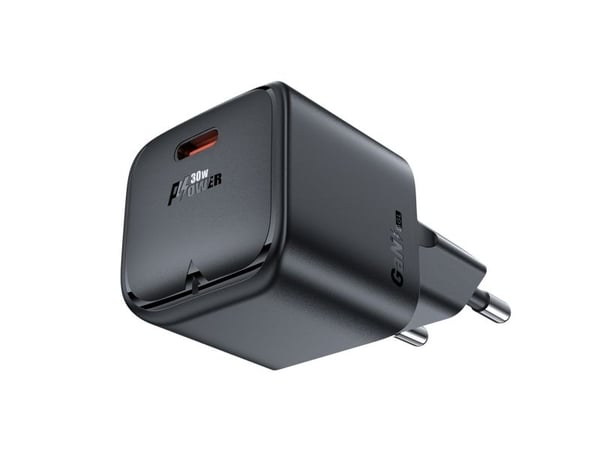 Acefast A77 Mini PD 30W GaN USB-C nettlader – svart