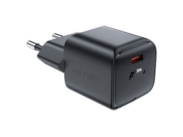 Acefast A73 Mini PD 20W GaN USB-C nettlader - svart