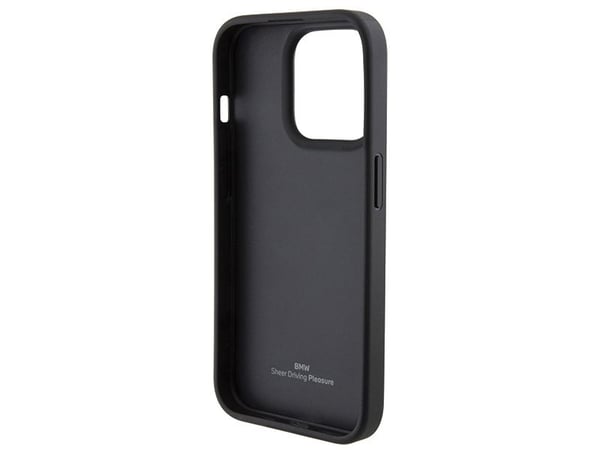 BMW BMHCP15X22RBDK Apple iPhone 15 Pro Max 6,1" telefondeksel svart skinn blå prikker