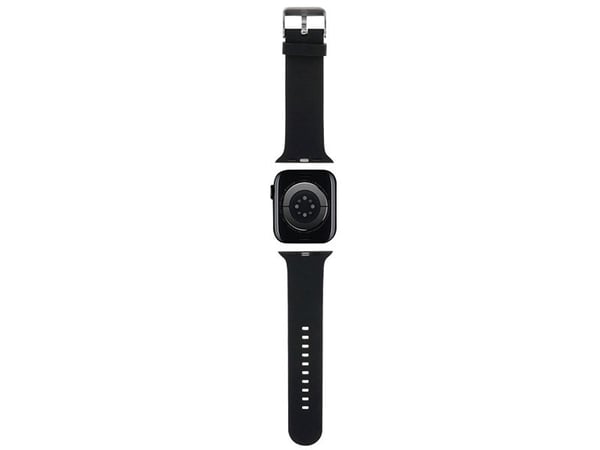 Karl Lagerfeld reim KLAWLSLKCNK til Apple Watch 42/44/45/49 mm svart rem 3D gummihoder Karl&Choupette