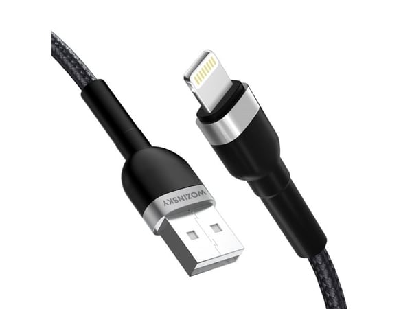 USB-kabel Wozinsky USB-A till Lightning 1 m svart (5907769308697)