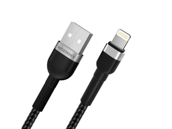 USB-kabel Wozinsky USB-A till Lightning 1 m svart (5907769308697)