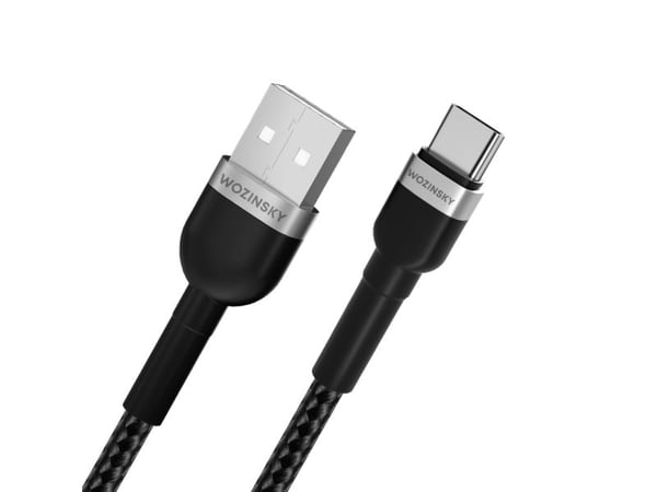 USB-kabel Wozinsky USB-A til USB-C 1 m svart (5907769308710)