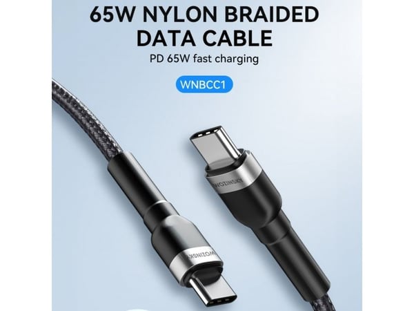 Wozinsky USB-kabel USB-C til USB-C 1 m svart (5907769308734)