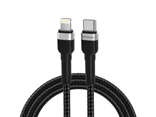 USB-kabel Wozinsky USB-C til Lightning 1 m svart (5907769308758)