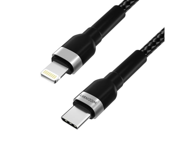 USB-kabel Wozinsky USB-C til Lightning 1 m svart (5907769308758)