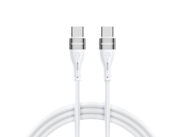 USB-kabel Wozinsky USB-C til USB-C 1 m, hvit (5907769308796)