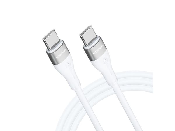 USB-kabel Wozinsky USB-C til USB-C 1 m, hvit (5907769308796)