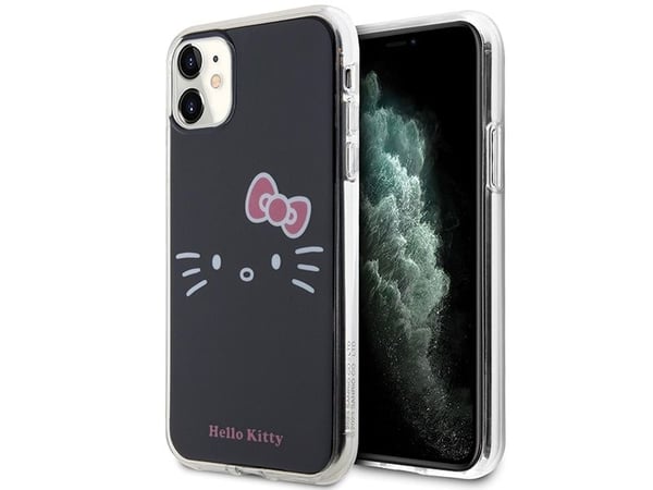 Hello Kitty hårt skal iPhone 11 / XR 6.1" svart/svart med Kitty Face (IML)
