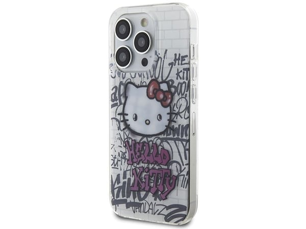 Sourcing Hello Kitty HKHCP14XHDGPHT iPhone 14 Pro Max 6.7" vit/vit hårt skal IML Kitty On Bricks Graffiti