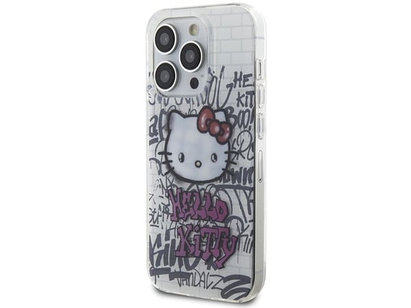 Hello Kitty HKHCP15XHDGPHT iPhone 15 Pro Max 6.7" bialy/white hardcase IML Kitty On Bricks Graffiti