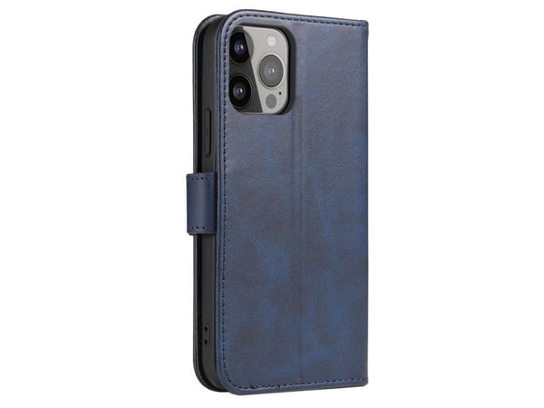 Hurtel magnetdeksel til Samsung S24 Plus med klaff og lommebok - blå