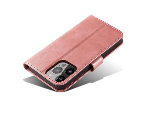 Magnetdeksel for Samsung S24 Ultra med klaff og lommebok - Rosa