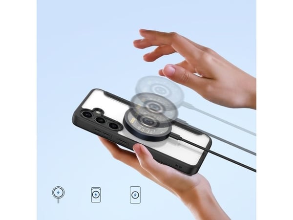 Dux Ducis Skin X Pro-deksel til Samsung S24+ med magnetisk ring og klaff - svart