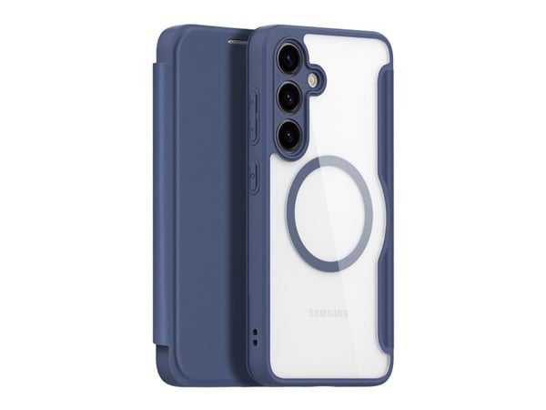 Dux Ducis Skin X Pro-deksel til Samsung S24 med magnetring og klaff - blå