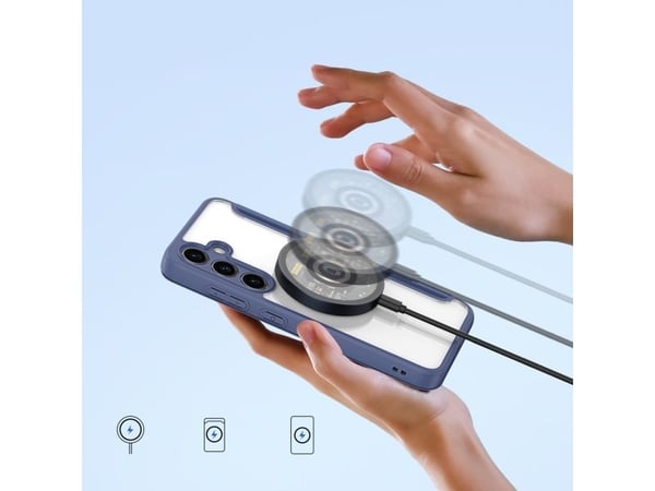 Dux Ducis Skin X Pro-deksel til Samsung S24 med magnetring og klaff - blå
