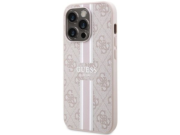 Guess hette til iPhone 15 Pro Max 6,7" GUHMP15LP4RPSP HC MAGSAFE 4G PRINTED STRIPES rosa