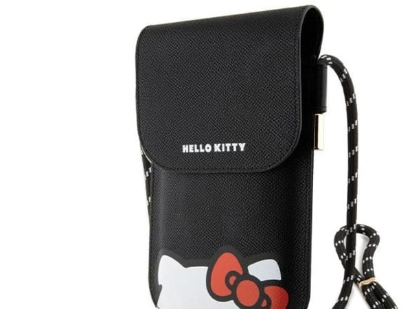 Hello Kitty håndveske HKOWBPSCKEK – svart/svart skinn – Hiding Kitty Cord