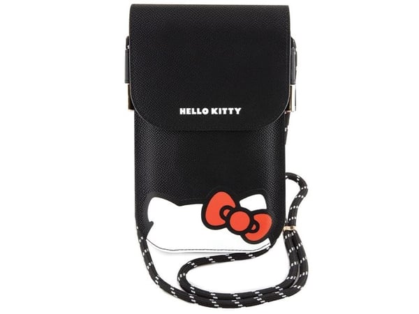 Hello Kitty håndveske HKOWBPSCKEK – svart/svart skinn – Hiding Kitty Cord