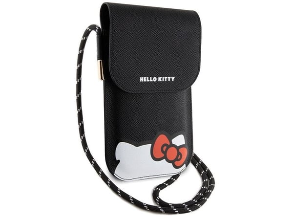 Hello Kitty håndveske HKOWBPSCKEK – svart/svart skinn – Hiding Kitty Cord