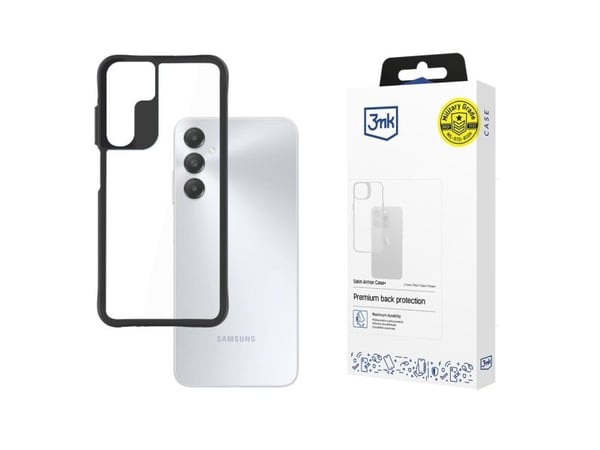 3mk Satin Armor Case+ deksel til Samsung Galaxy A15 5G - gjennomsiktig