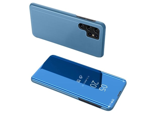 Clear View Kotelo Samsung A05s flip cover - sininen
