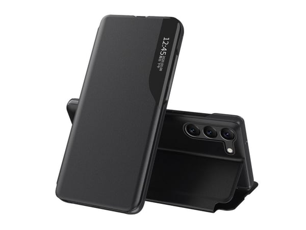 Eco Leather View Case til Xiaomi POCO C65 / Redmi 13C med klaff - svart