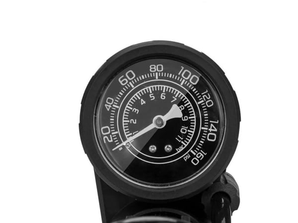 RockBros universell sykkel-pumpe gulvmodell med manometer - svart