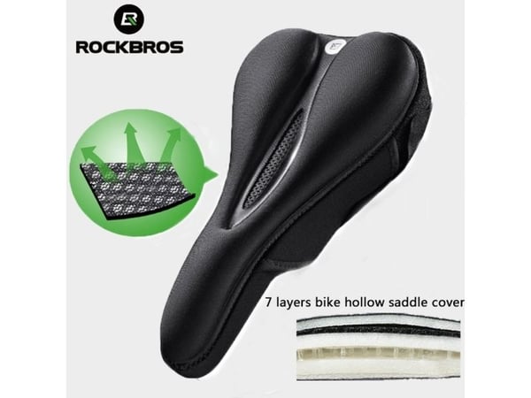 RockBros Gel sykkelsadelpute med minneskum størrelse M - svart