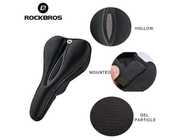 Sadelöverdrag Rockbros LF047-S gel i silikon stl. M - svart