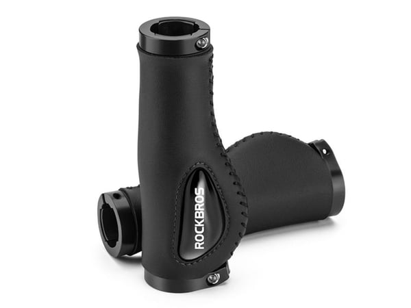 RockBros lädergrepp cykelhandtag till styre Ø22 mm - svarta