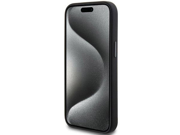 AMG silikonveske med stort rombemønster og MagSafe til iPhone 15/14/13 - Svart