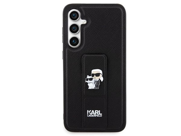 Karl Lagerfeld Karl Lagerfeld KLHCS23FEGSAKCPK S23 FE S711 svart/svart hardcase Gripstand Saffiano Karl&Choupette Pins NoSize